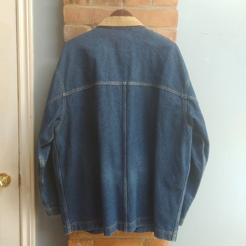 Rare Vintage 80's Levi's Blue Denim Chore Jacket Men's Size XL Made In Canada - Picture 2 of 15